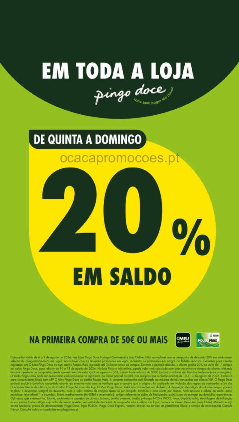 Folheto Pingo Doce Fim de Semana – Antevisão Promoções 6 a 10 agosto