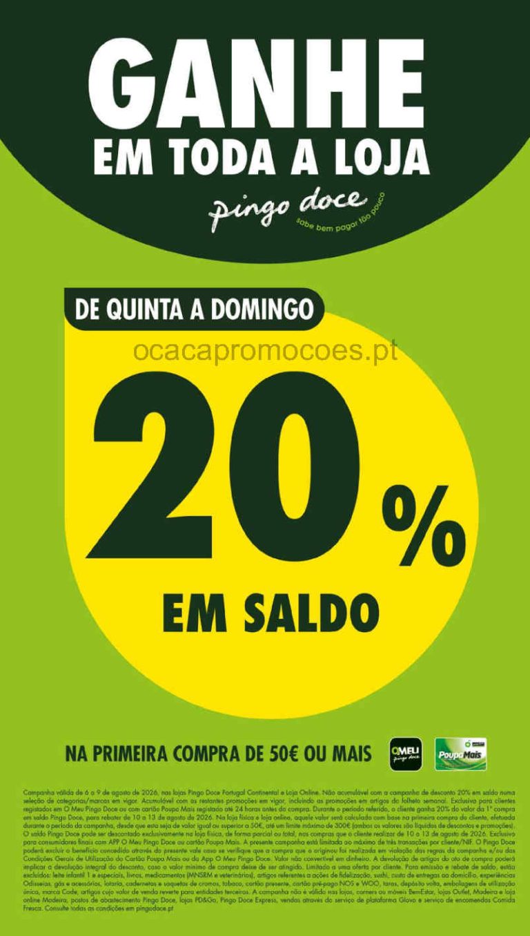 Folheto Pingo Doce Fim de Semana – Antevisão Promoções 6 a 10 agosto