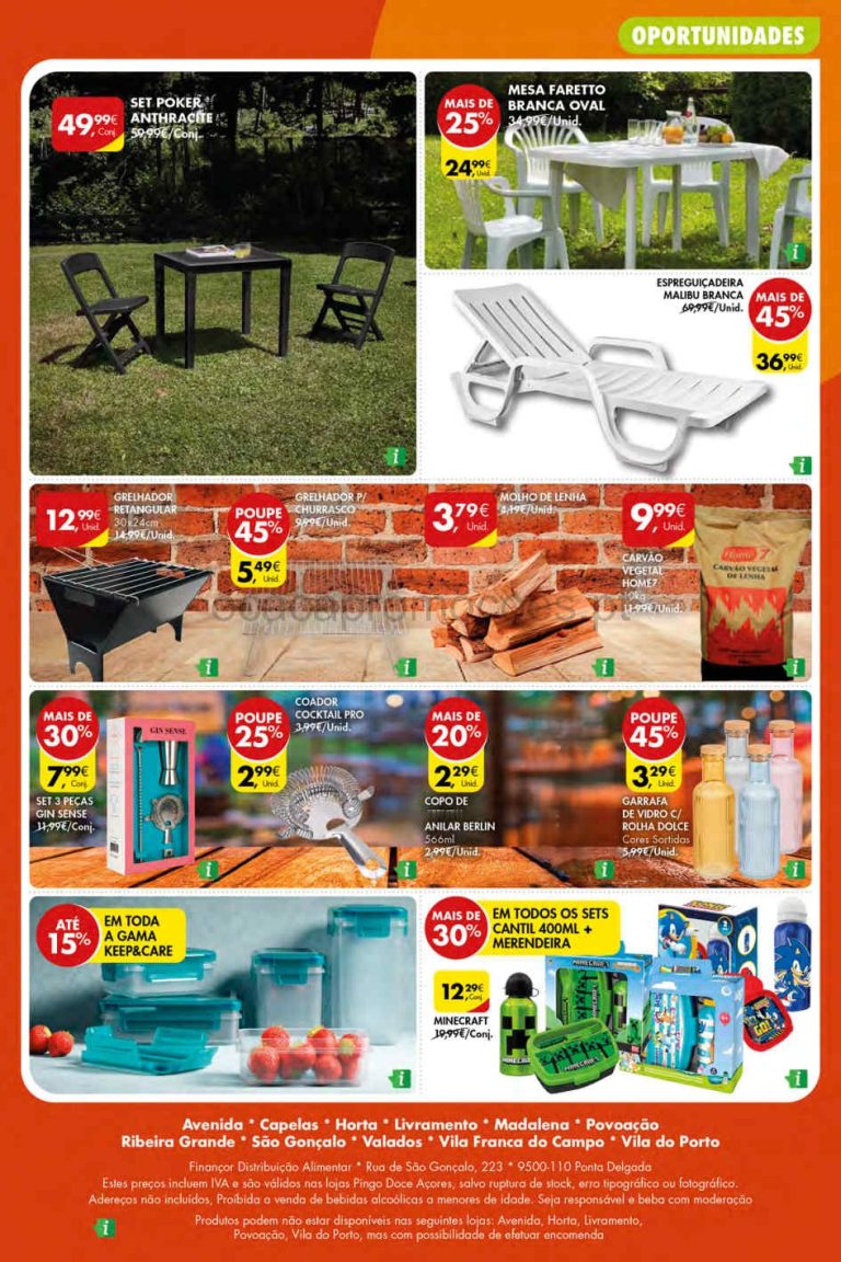 Folheto Pingo Doce bazar Açores – Antevisão Promoções 6 a 12 de agosto