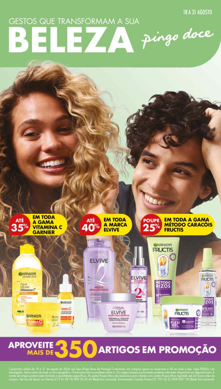 Folheto Pingo Doce Beleza – Antevisão Promoções 18 a 31 de agosto