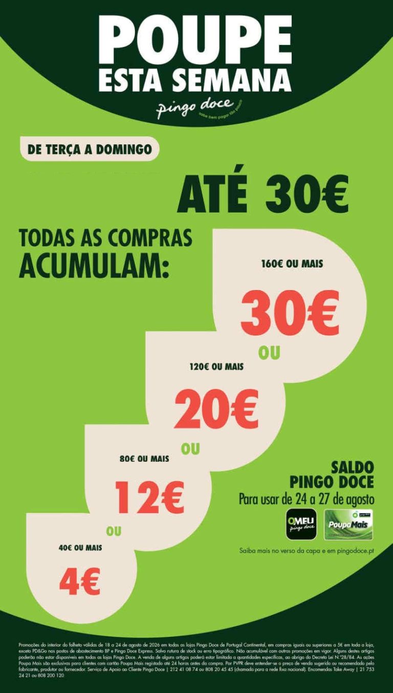 Folheto Pingo Doce Lojas Médias – Antevisão Promoções 18 a 24 de agosto