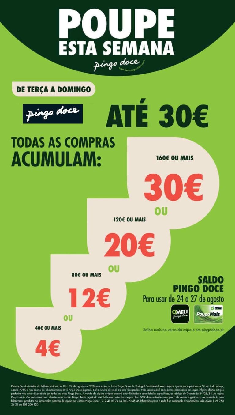 Folheto Pingo Doce Lojas Pequenas – Antevisão Promoções 18 a 24 de agosto
