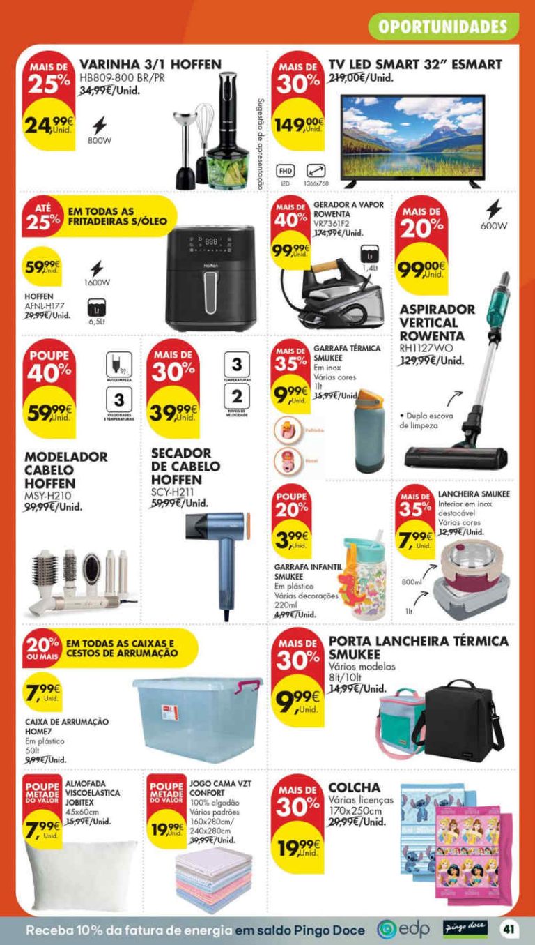 Folheto Pingo Doce bazar Lojas Médias – Antevisão Promoções 4 a 10 de agosto