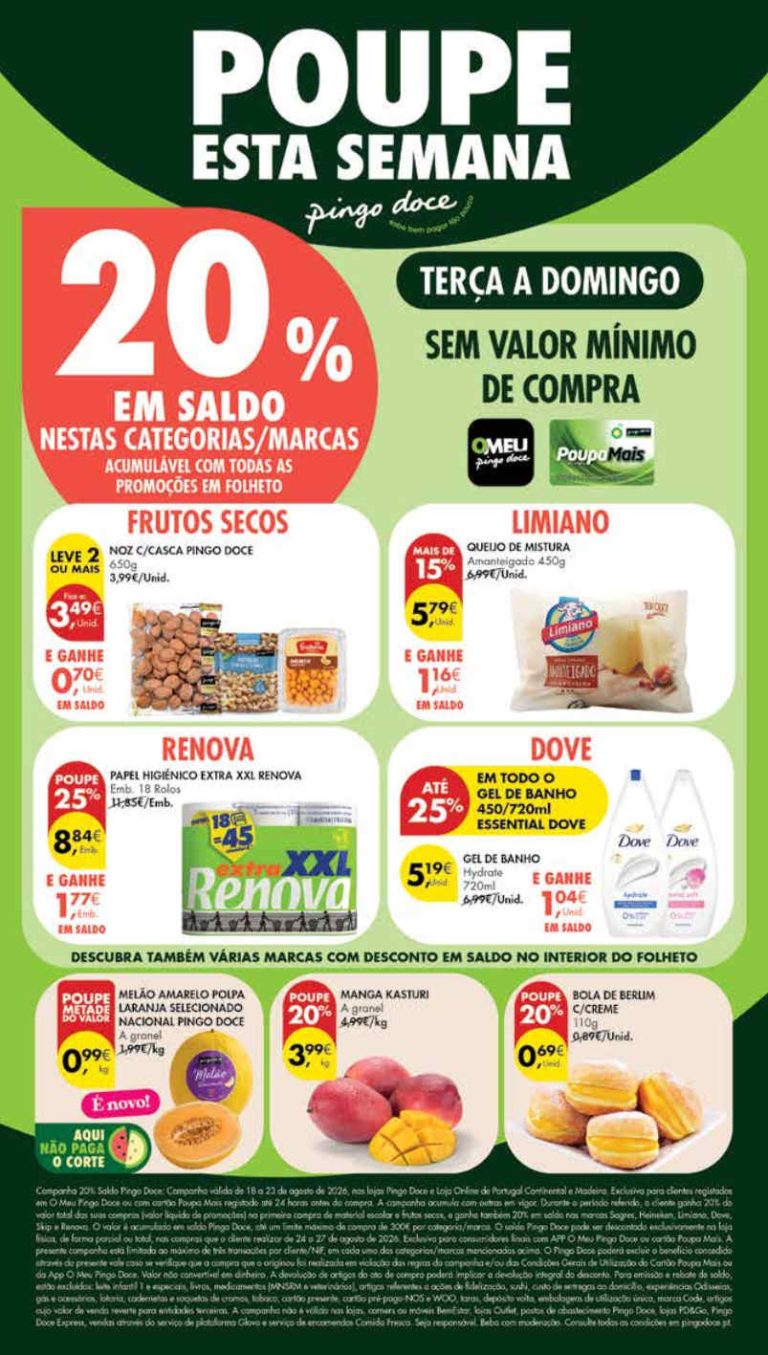 Folheto Pingo Doce Madeira – Antevisão Promoções 18 a 24 de agosto