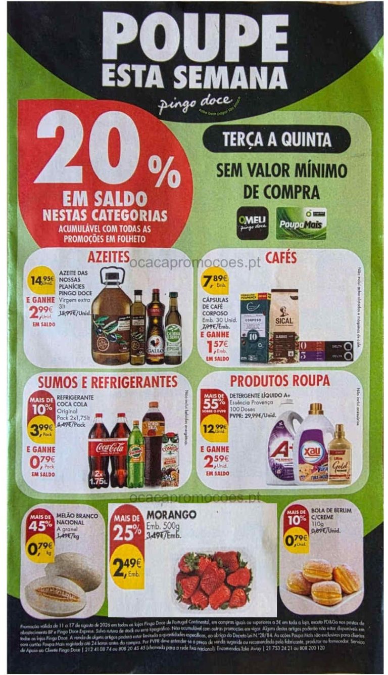 Folheto Pingo Doce – Antevisão Promoções 11 a 17 de agosto