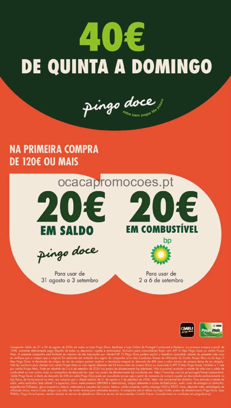 Folheto Pingo Doce Fim de Semana – Antevisão Promoções 27 a 31 de agosto