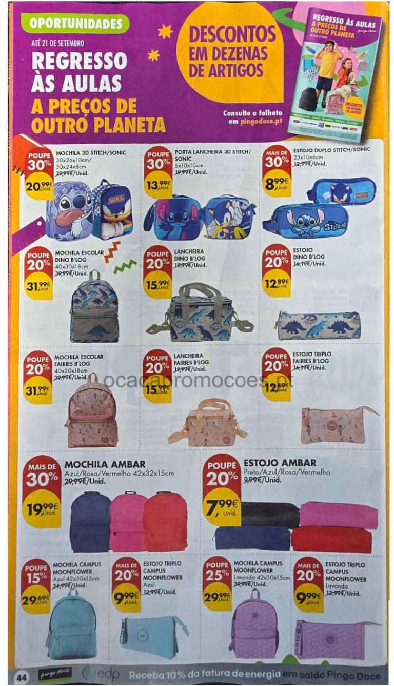 Folheto Pingo Doce Regresso às Aulas – Antevisão Promoções 4 a 10 de agosto