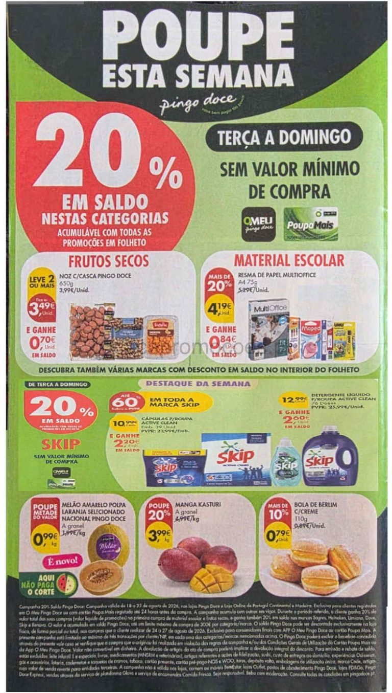 Folheto Pingo Doce Super  – Antevisão Promoções 18 a 24 de agosto
