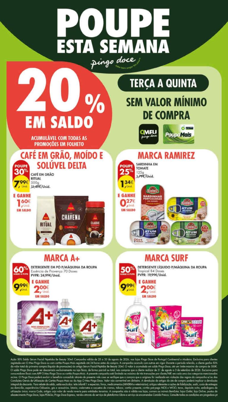 Folheto Pingo Doce – Antevisão Promoções 25 a 31 de agosto