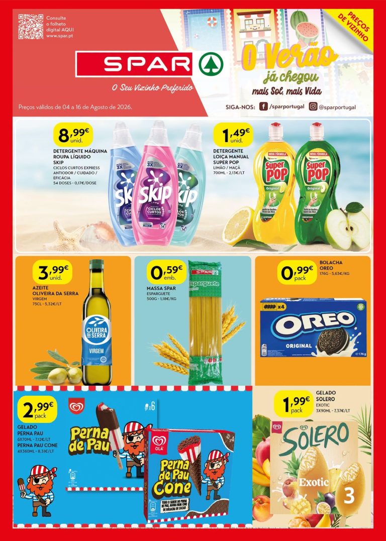 Folheto Spar – Antevisão Promoções 4 a 16 de agosto