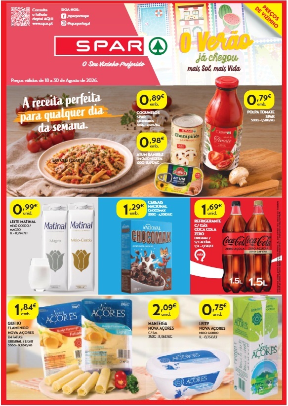 Folheto Spar – Antevisão Promoções 18 a 30 de agosto