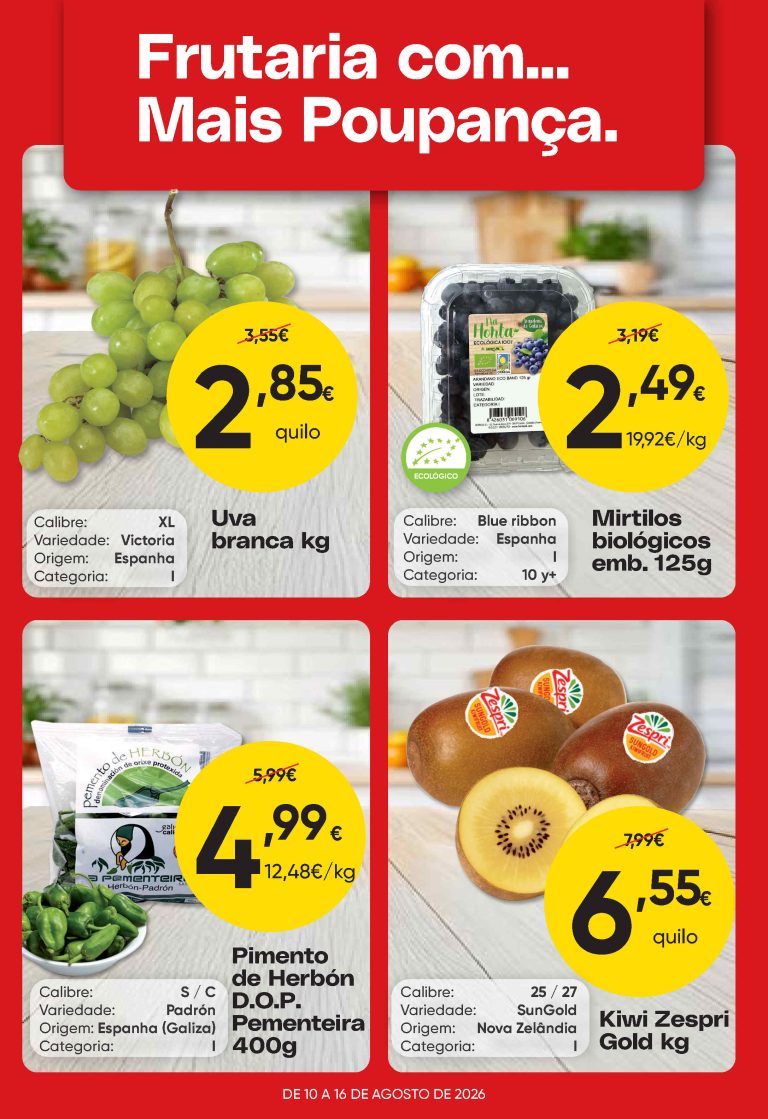 Folheto Supermercados Froiz – Antevisão Promoções 10 a 16 de agosto