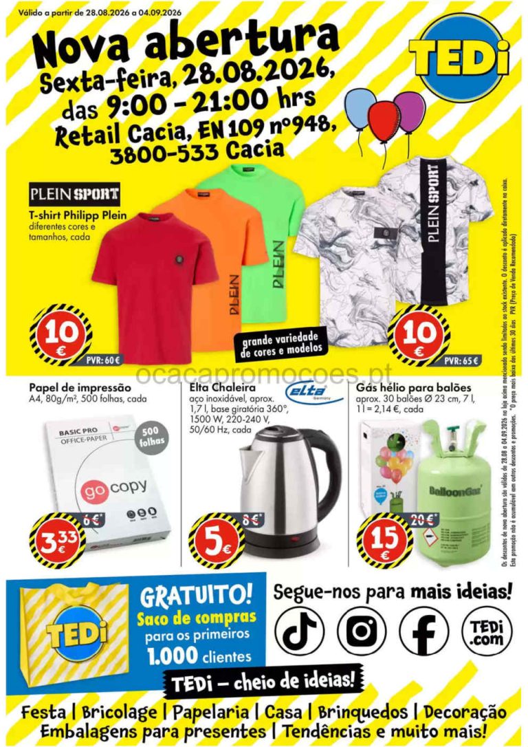 Folheto Tedi – Antevisão Promoções 28 agosto a 4 setembro