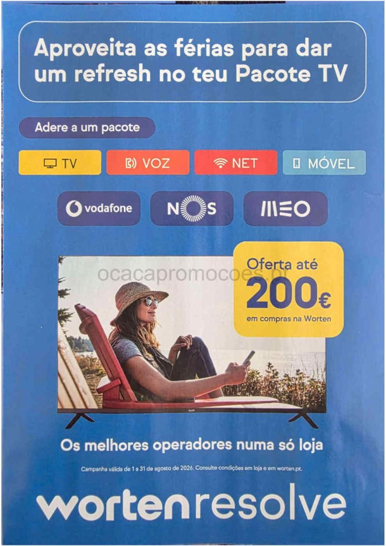 Folheto Worten Mobile – Antevisão Promoções 4 a 31 de agosto