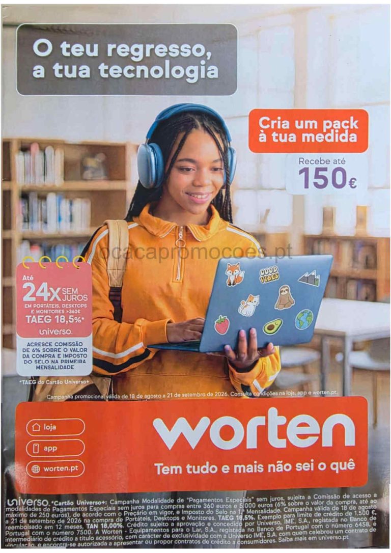 Folheto Worten Regresso às Aulas – Antevisão Promoções 19 agosto a 21 setembro