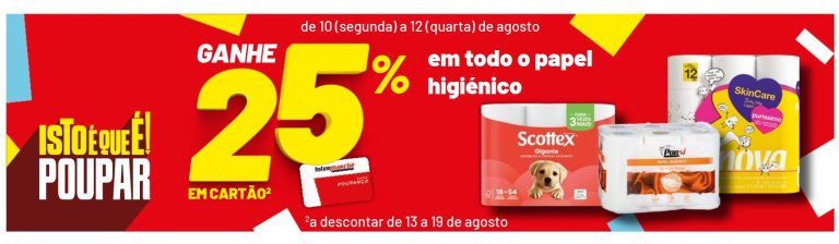 Antevisão Intermarché – Acumulação 25% desconto em cartão de 10 a 12 Agosto