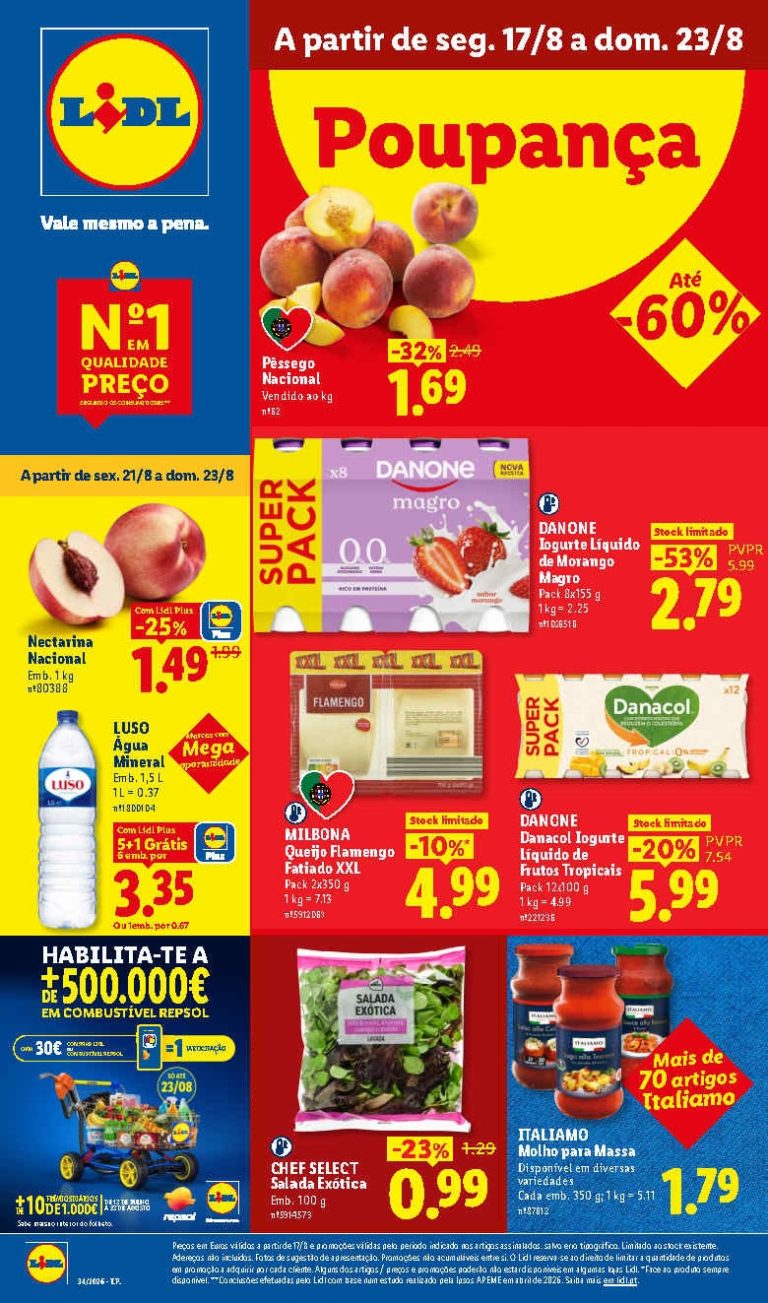 Folheto Lidl – Antevisão Promoções 17 a 23 de agosto