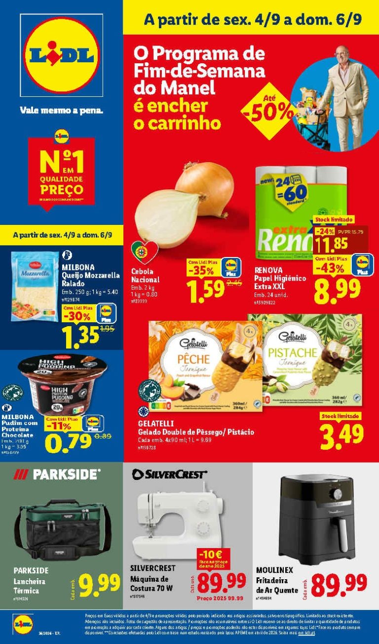 Folheto Lidl – Antevisão Promoções 4 a 6 de setembro