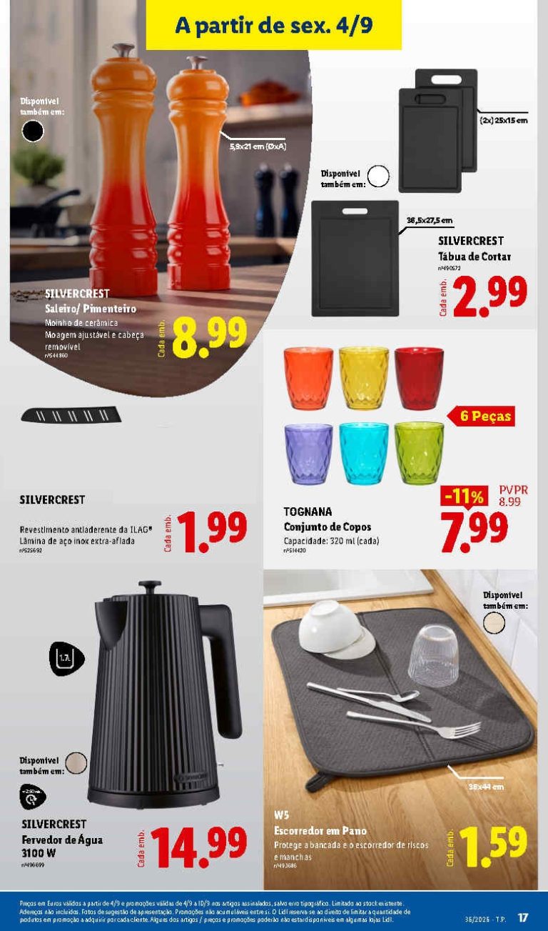Folheto Lidl Cozinha – Antevisão Bazar Promoções de 4 a 10 setembro