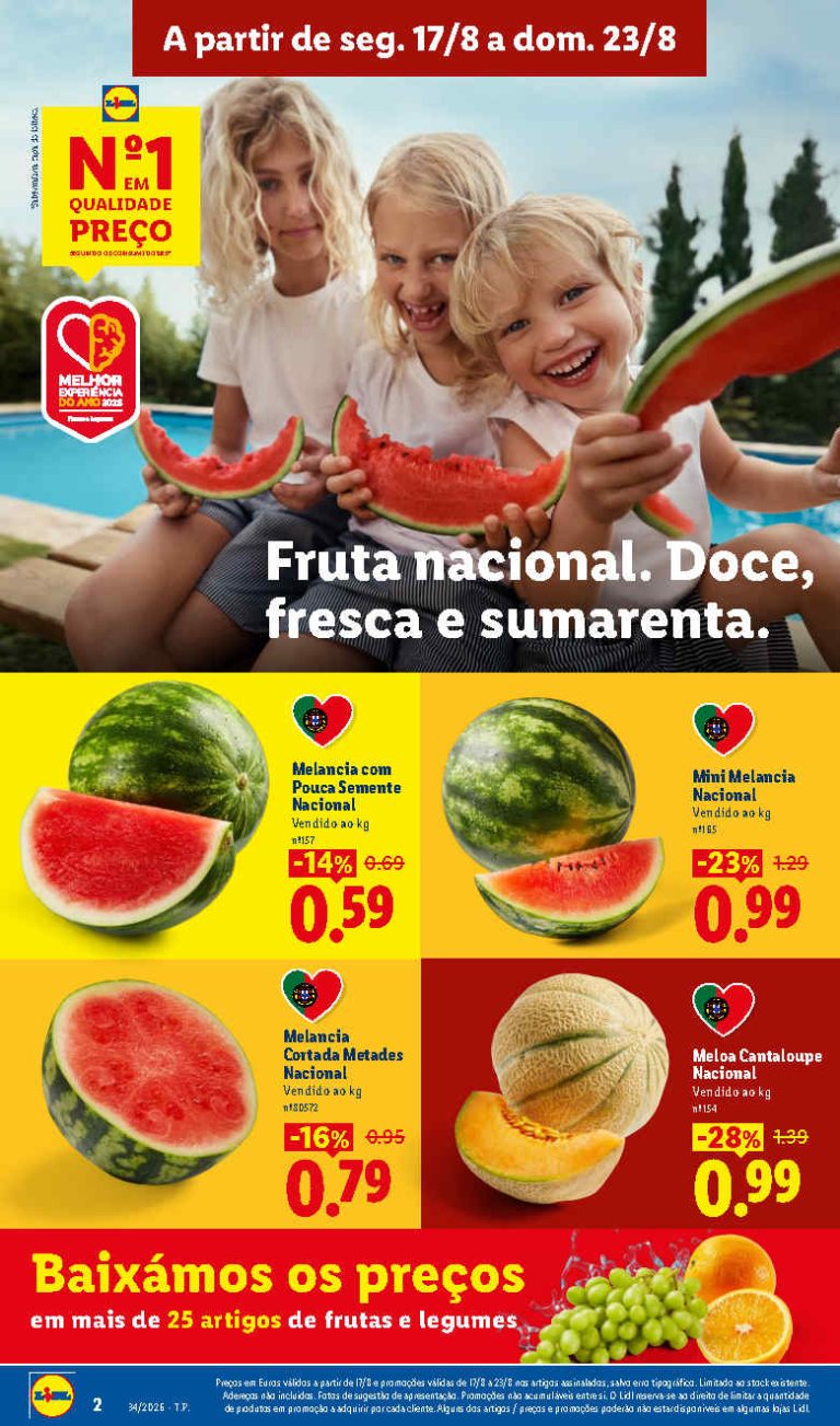Folheto Lidl Frescos – Antevisão Promoções 17 a 23 de agosto