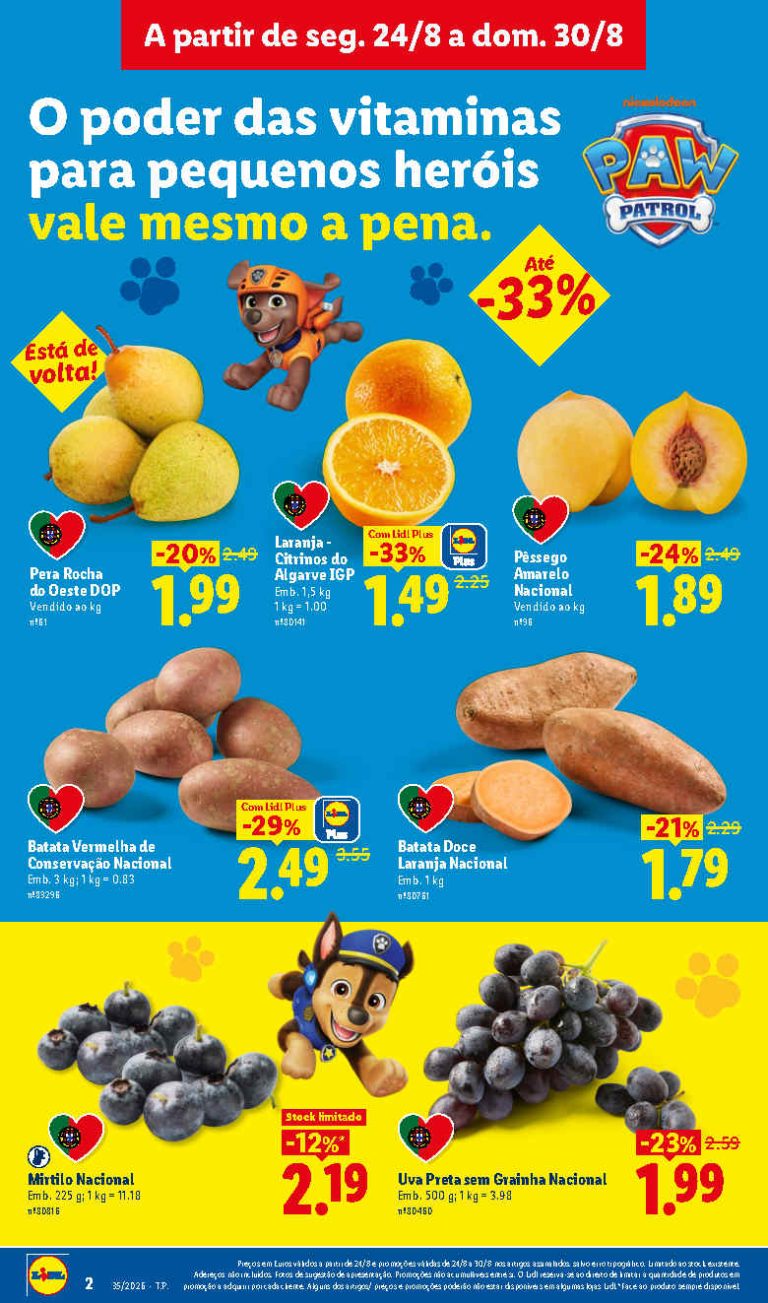 Folheto Lidl Frescos – Antevisão Promoções 24 a 30 de agosto