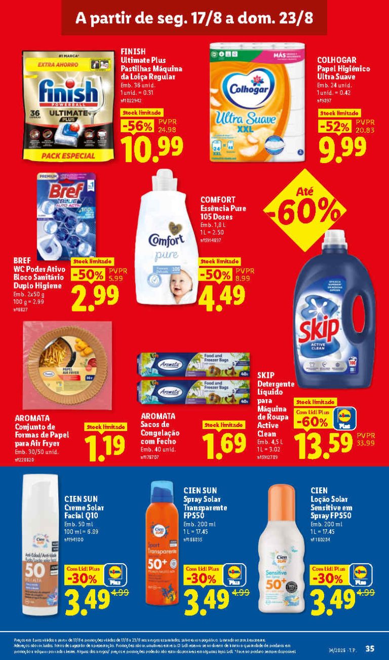 Folheto Lidl Limpeza e Beleza – Antevisão Promoções 17 a 23 de agosto