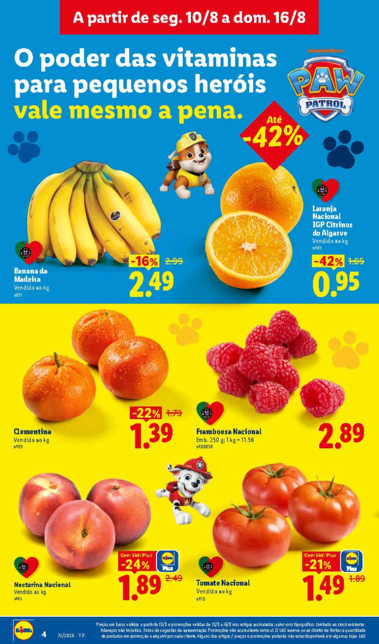 Folheto Lidl Frescos- Antevisão Promoções 10 a 16 de agosto