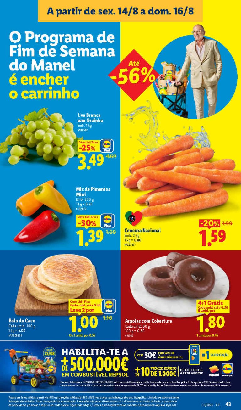 Folheto Lidl Frescos – Antevisão Promoções 14 a 16 de agosto