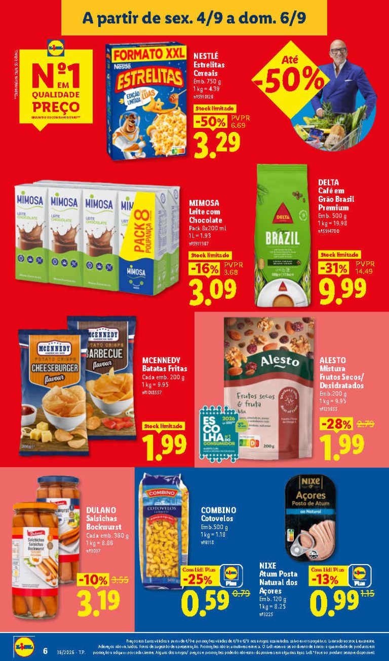 Folheto Lidl Mercearia – Antevisão Promoções 4 a 6 de setembro