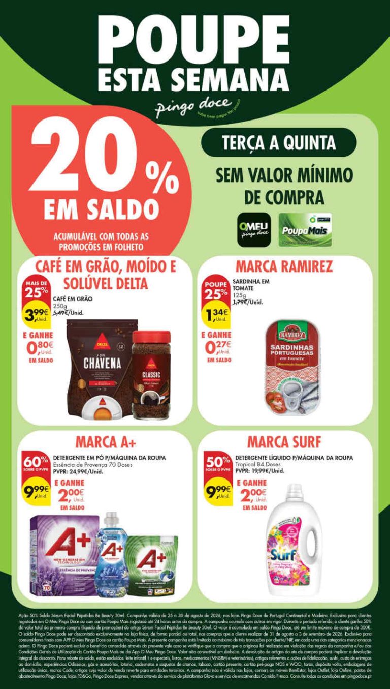 Folheto Pingo Doce Lojas Pequenas – Antevisão Promoções 25 a 31 de agosto