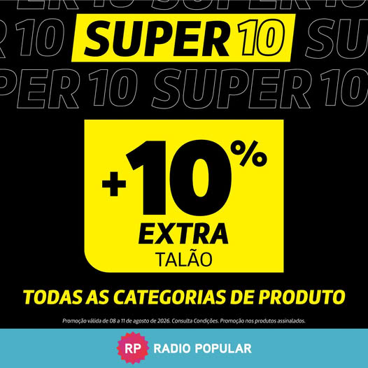 Rádio Popular Fim de Semana – 10% Desconto extra em talão