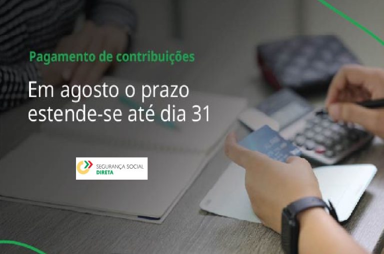 Pagamento de contribuições em agosto – Prazo foi alargado