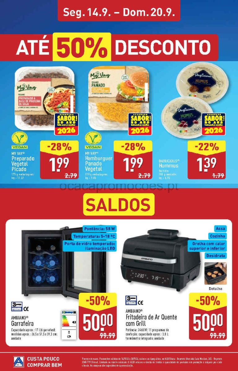 Folheto Aldi Aberturas – Antevisão Promoções de 14 a 20 setembro