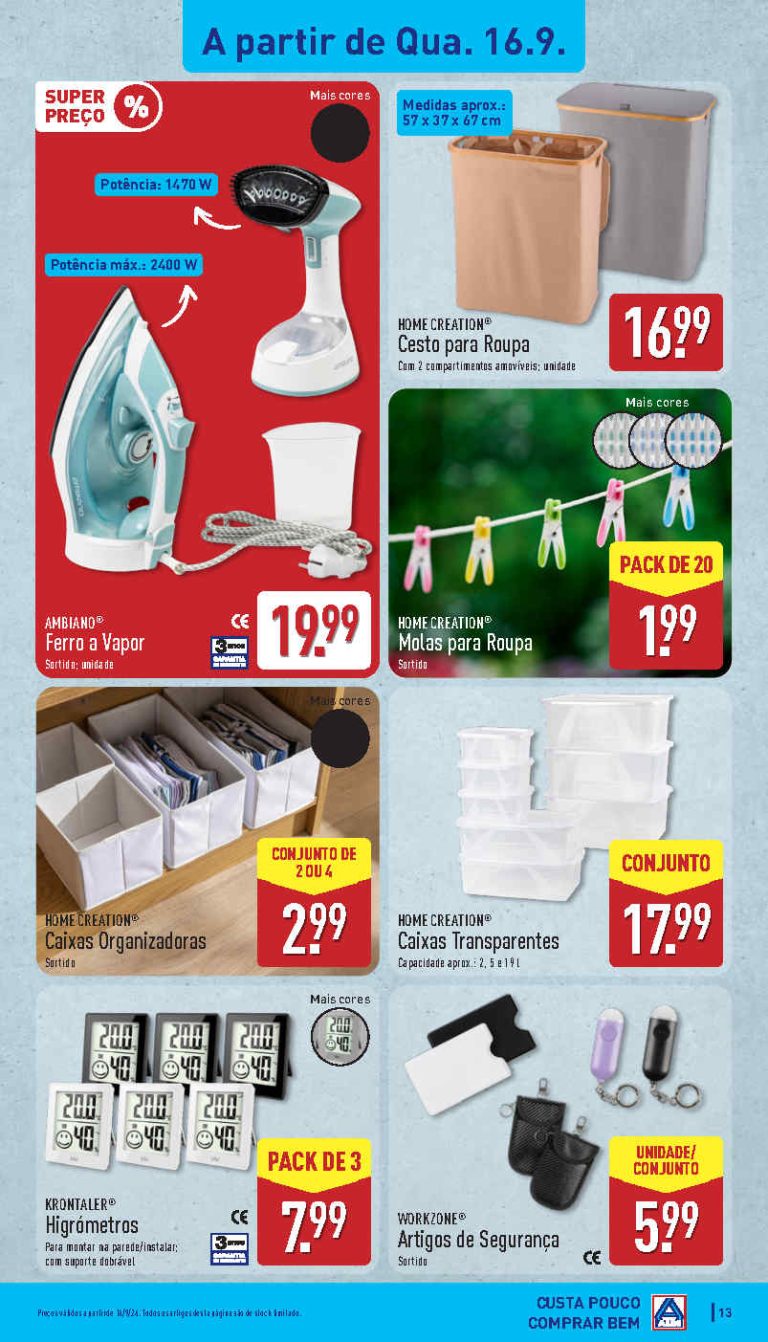 Folheto Aldi Achados – Antevisão Promoções Bazar 16 a 20 de setembro