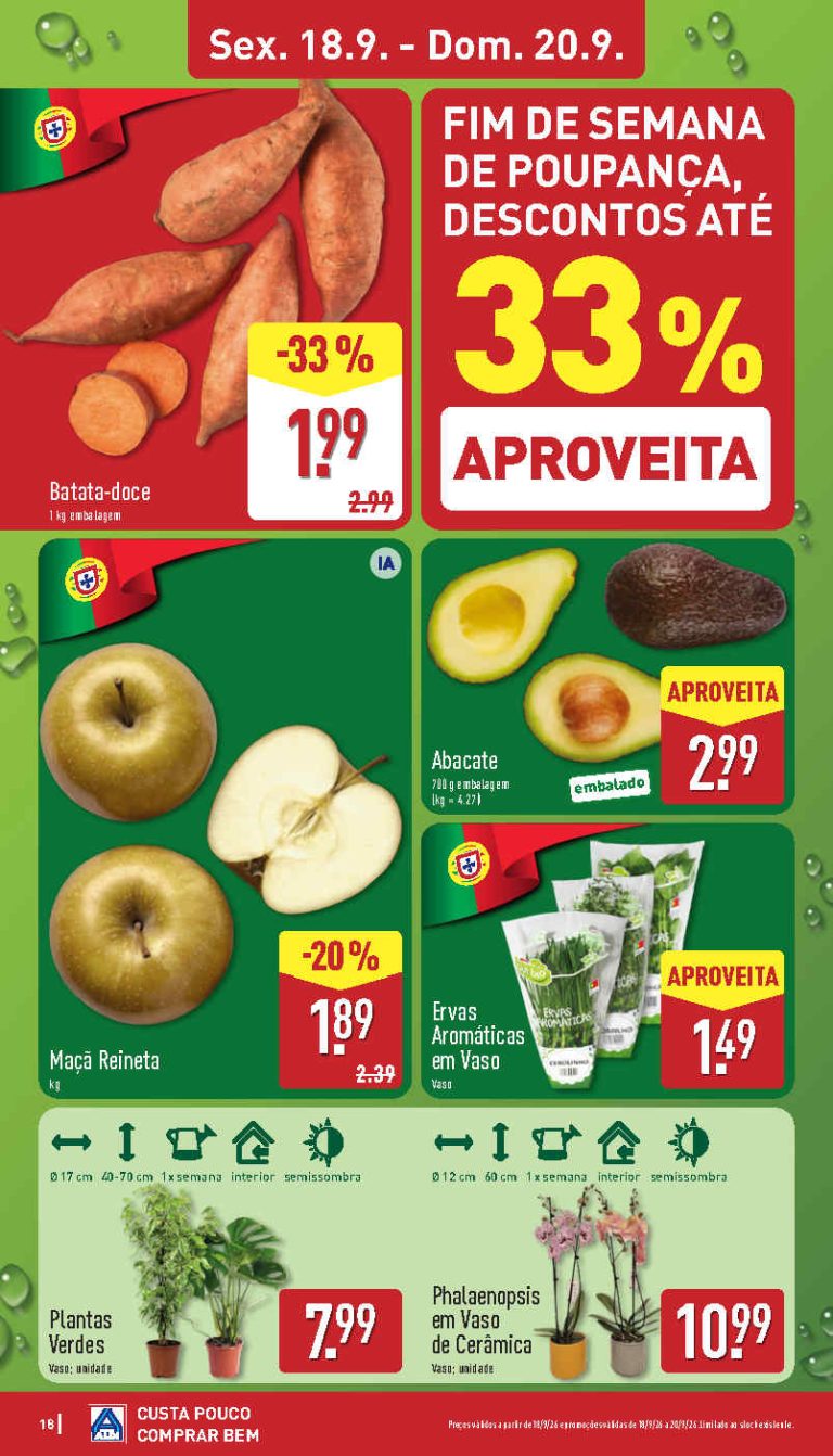 Folheto Aldi Frescos – Antevisão Promoções 18 a 27 de setembro