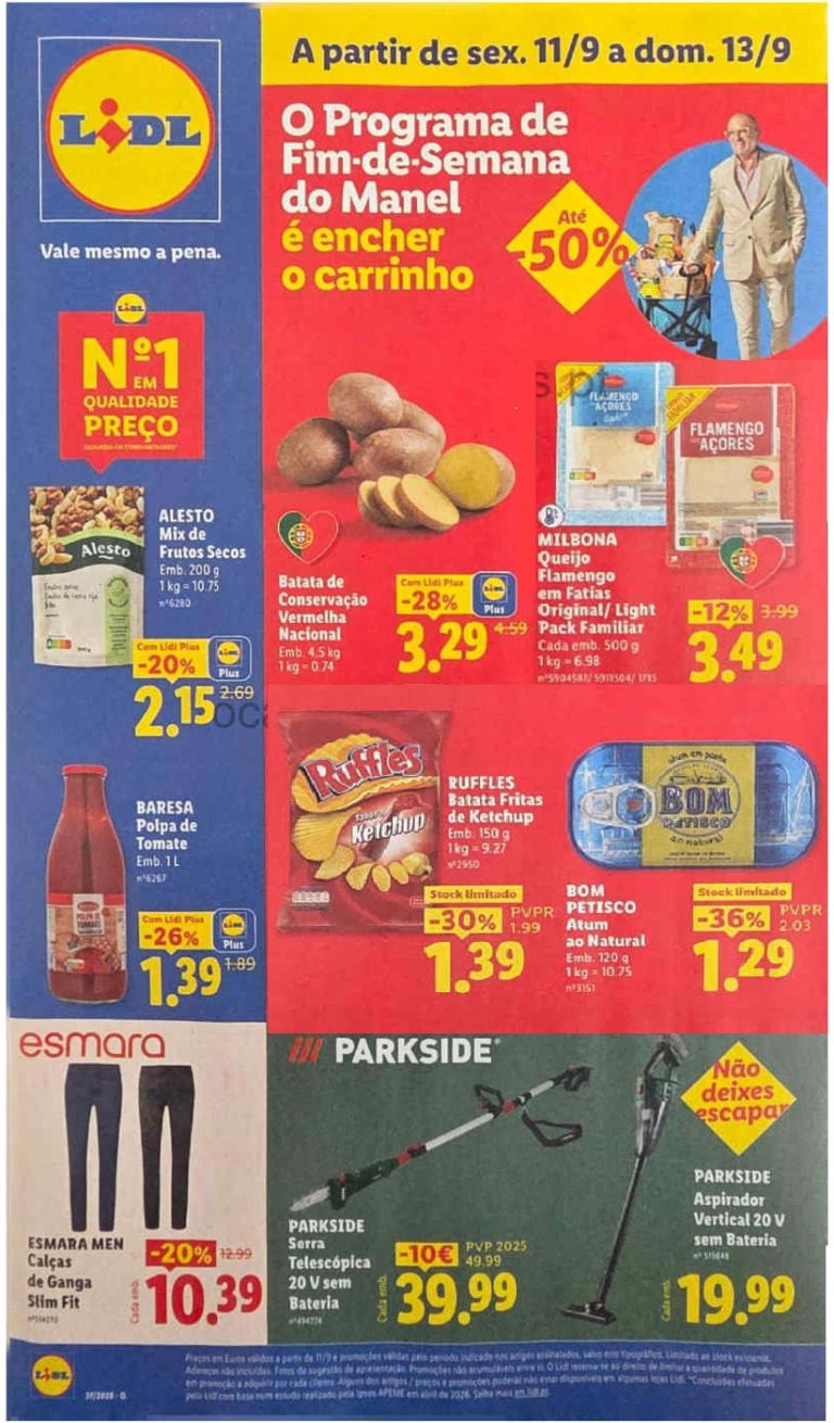 Folheto Lidl – Antevisão Promoções a partir 11 de setembro