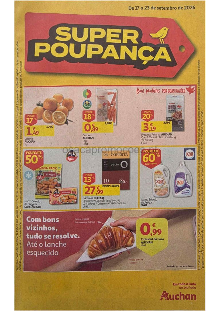 Folheto Auchan Super – Antevisão Promoções de 18 a 23 setembro