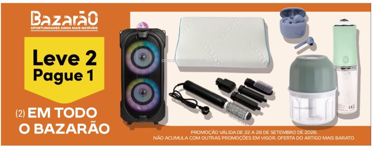 Antevisão Continente – Promoção Leve 2 Pague 1 em Todo o Bazarão