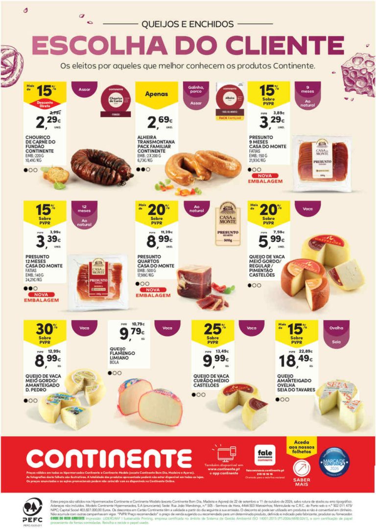 Folheto Continente Feira dos Sabores – Antevisão Promoções 23 setembro a 11 outubro