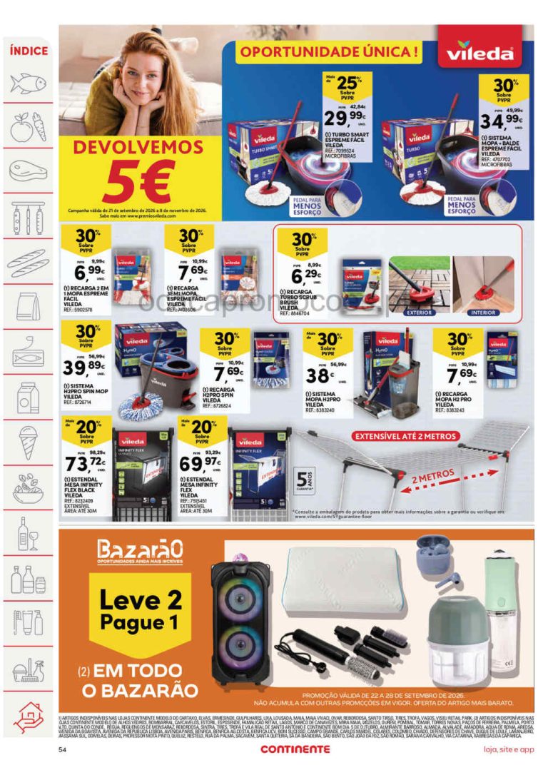 Folheto Continente Bazar – Antevisão Promoções 22 a 28 de setembro