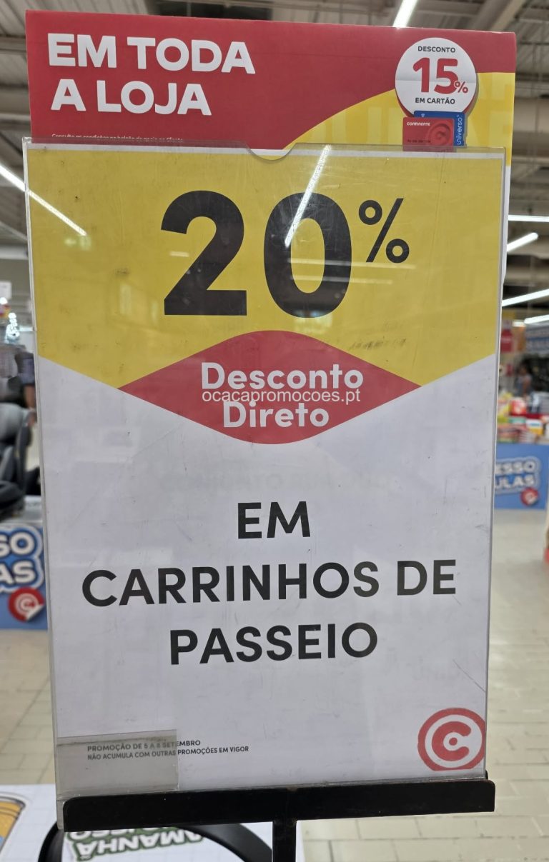 Avistamentos Continente – Promoções 20% Bazar 6 a 8 de setembro