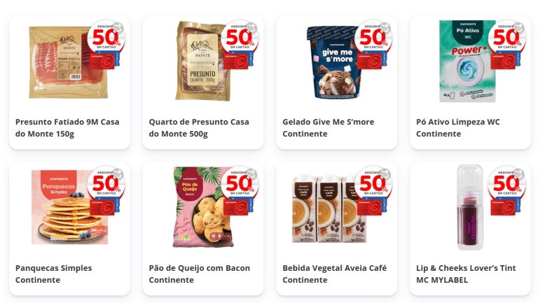 Continente Caça Produtos – Os novos 50% desconto em cartão até 21 de setembro