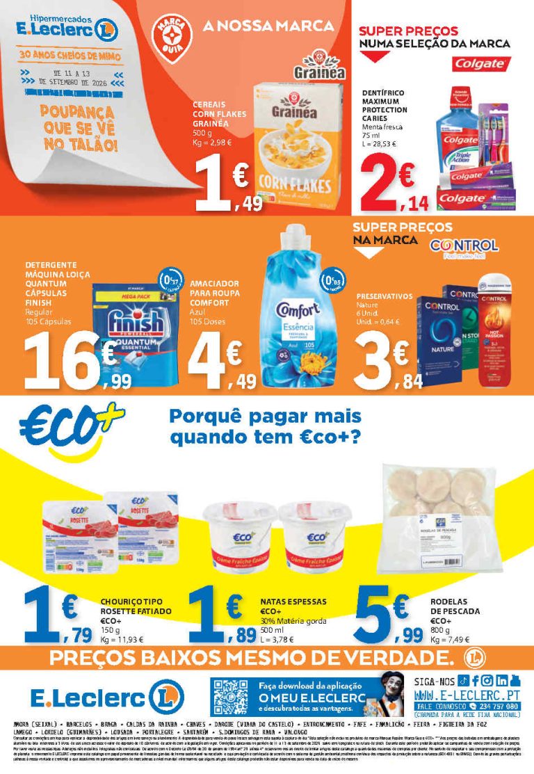 Folheto E Leclerc Fim de Semana – Antevisão Promoções 11 a 13 de setembro