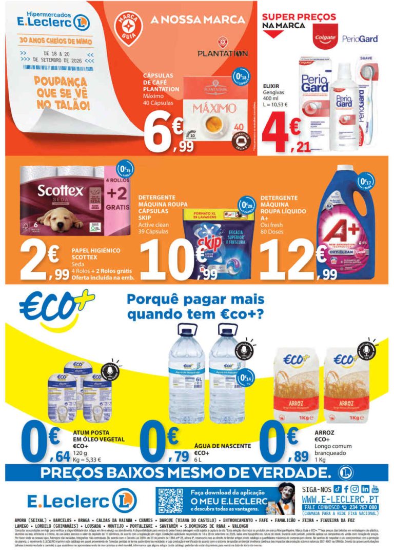 Folheto E Leclerc Fim de Semana – Antevisão Promoções 18 a 20 de setembro