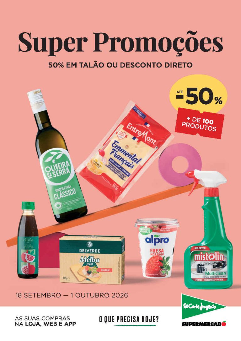 Folheto Supermercados El Corte Inglés – Antevisão Promoções 18 setembro a 1 outubro