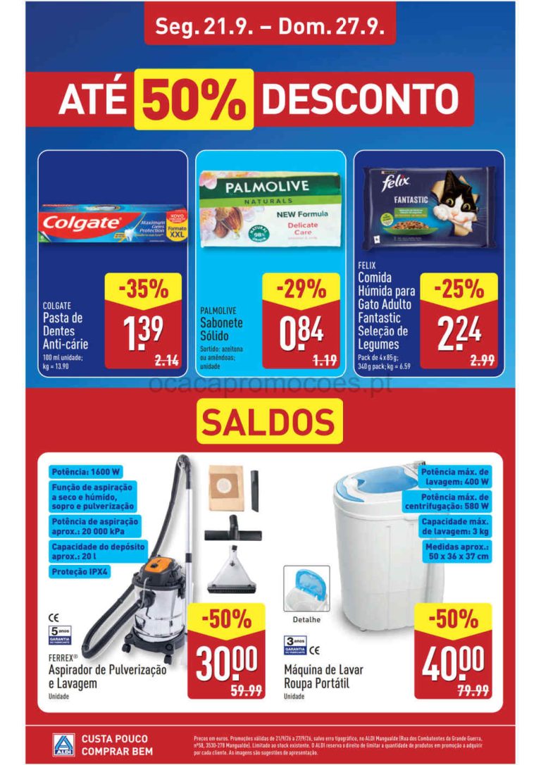 Folheto Aldi Aberturas – Antevisão Promoções de 21 a 27 setembro