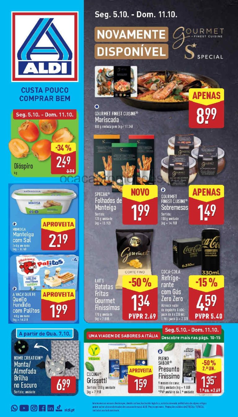 Folheto Aldi – Antevisão Promoções 5 a 11 de outubro