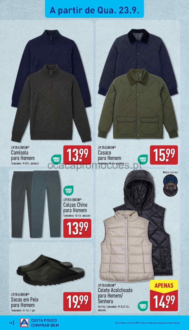 Folheto Aldi Moda – Antevisão Promoções Bazar 23 a 26 de setembro