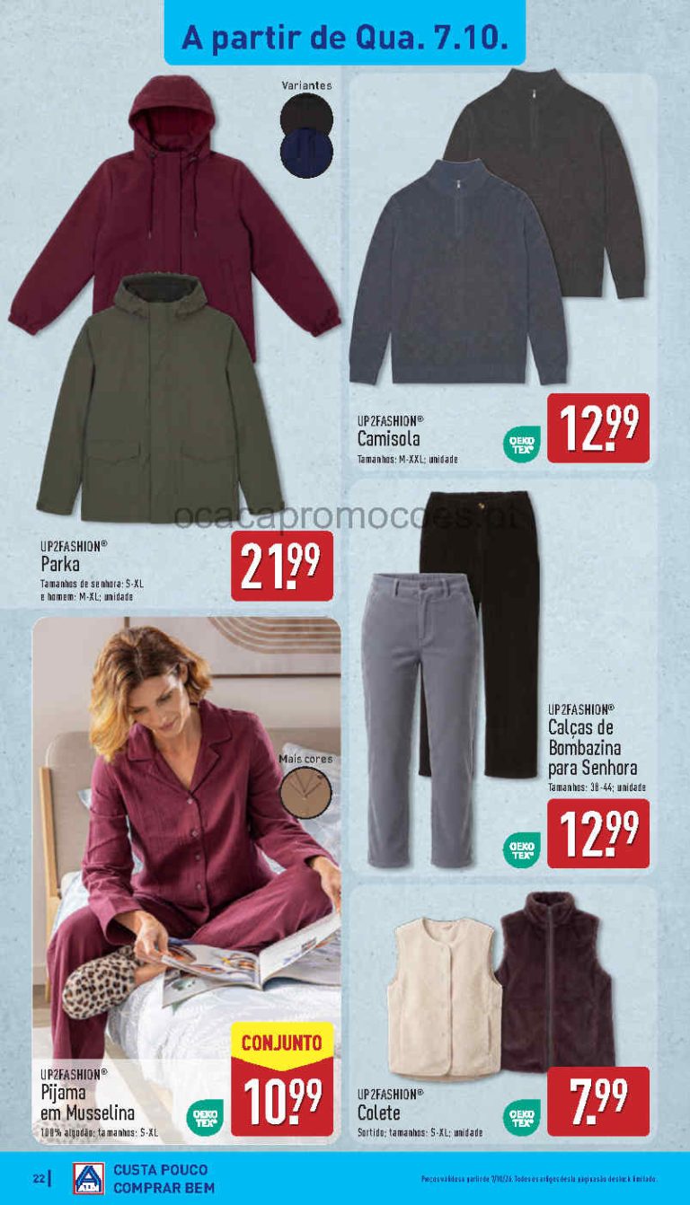 Folheto Aldi Moda – Antevisão Bazar Promoções 7 a 11 de outubro