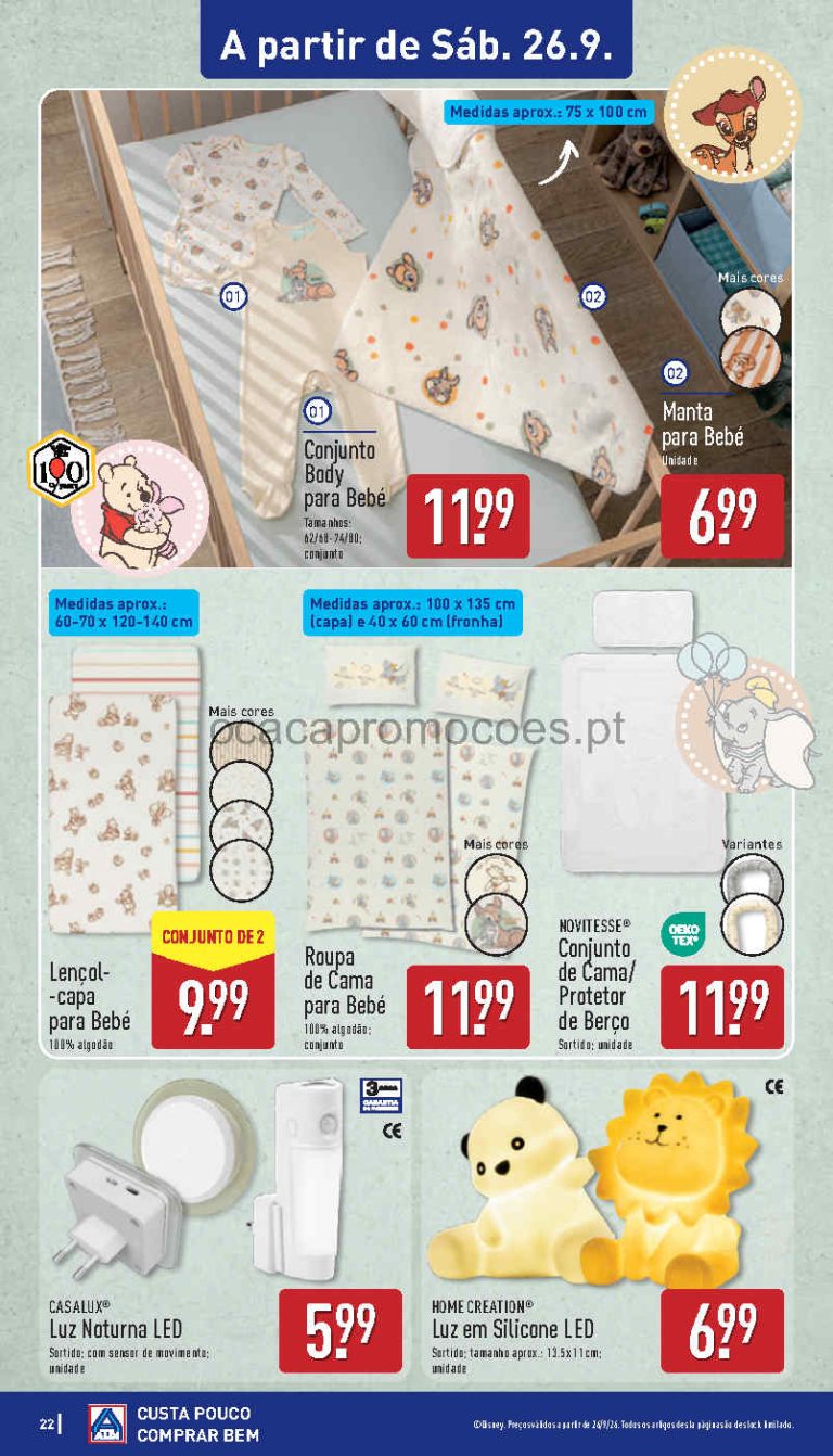 Folheto Aldi Puericultura – Antevisão Promoções Bazar 26 a 27 de setembro
